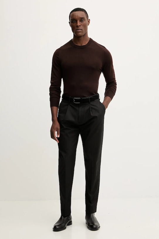 Paul Smith sweter wełniany M1R.238Z.P02093 brązowy AA00