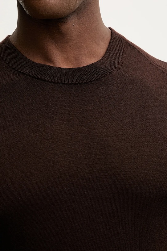 Paul Smith sweter wełniany M1R.238Z.P02093 brązowy