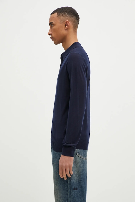 Paul Smith sweter wełniany M1R.241Z.P02093 granatowy SS25