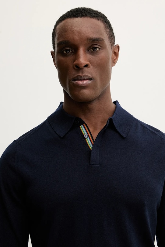 Μάλλινο πουλόβερ Paul Smith σκούρο μπλε M1R.241Z.P02093