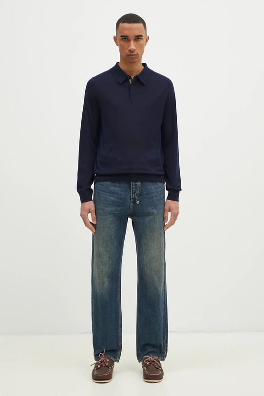 Paul Smith sweter wełniany M1R.241Z.P02093 granatowy