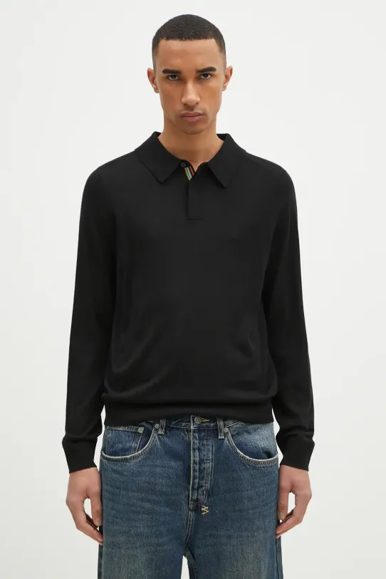 Paul Smith woolen jumper fine-knit black M1R.241Z.P02093