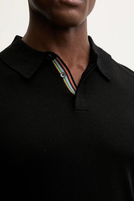 Paul Smith sweter wełniany M1R.241Z.P02093 czarny