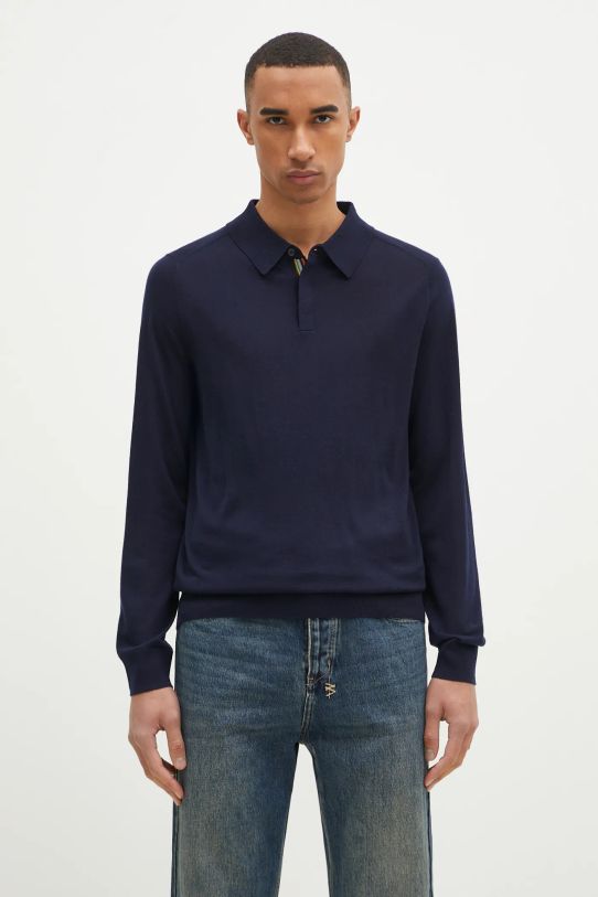 Paul Smith sweter wełniany Planet friendly czarny M1R.241Z.P02093