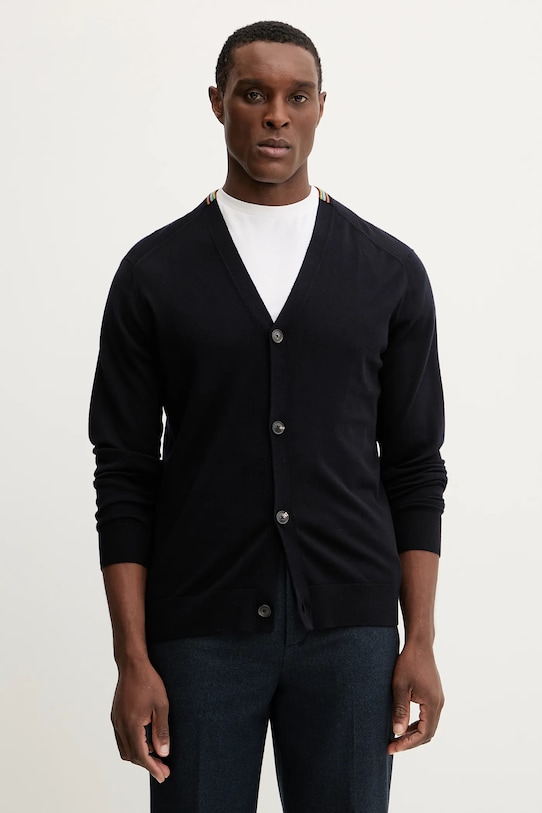 Μάλλινη ζακέτα Paul Smith μαλλί μαύρο M1R.250Z.P02094