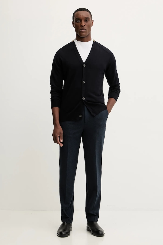 Μάλλινη ζακέτα Paul Smith M1R.250Z.P02094 μαύρο SS25