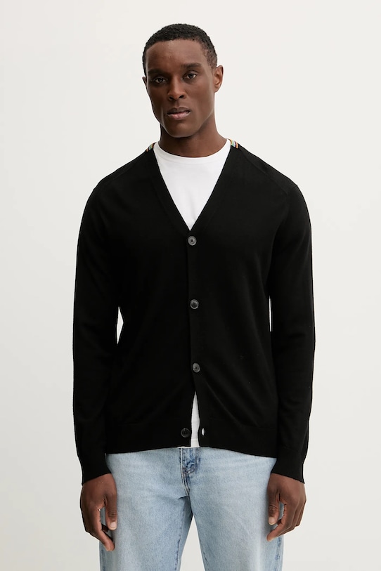 Μάλλινη ζακέτα Paul Smith μαλλί μαύρο M1R.250Z.P02094