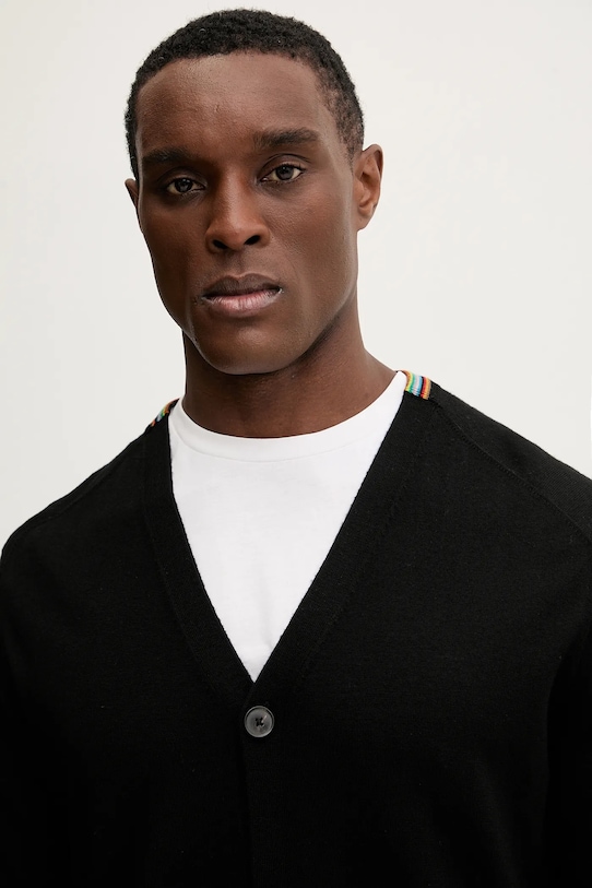 Μάλλινη ζακέτα Paul Smith μαύρο M1R.250Z.P02094