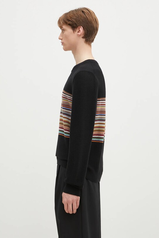 Vuneni pulover Paul Smith M1R.253Z.P02589 crna SS25