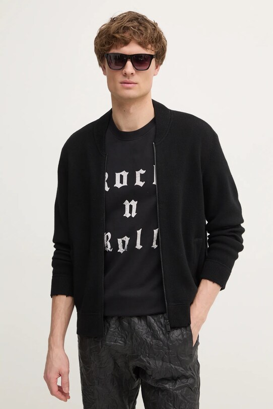 Шерстяной кардиган ZADIG&VOLTAIRE чёрный KMCA00227.19W.001