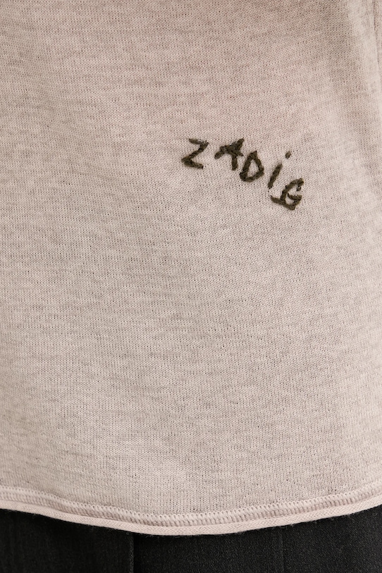 Μάλλινο πουλόβερ ZADIG&VOLTAIRE KMSW01742.258 μπεζ