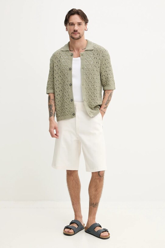 HUGO cardigan 50536666 verde SS25