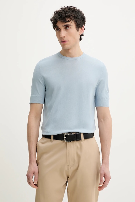 HUGO maglione a maglia fine blu 50536693