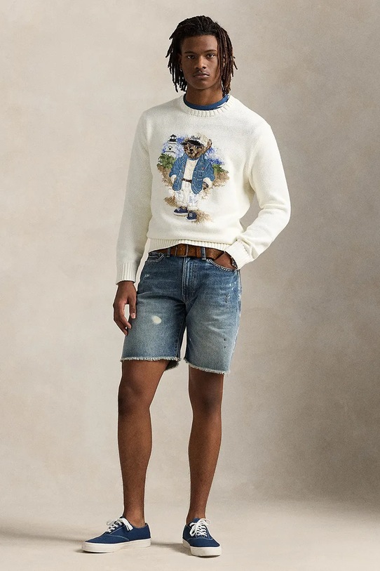 Oblečení Bavlněný svetr Polo Ralph Lauren 710964797 bílá