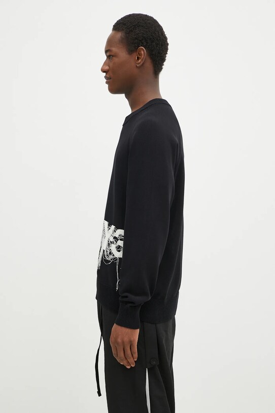 Пуловер Y-3 Logo Knit Crew JL8752 черен SS25