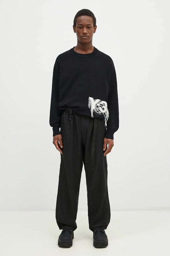 Пуловер Y-3 Logo Knit Crew JL8752 черен