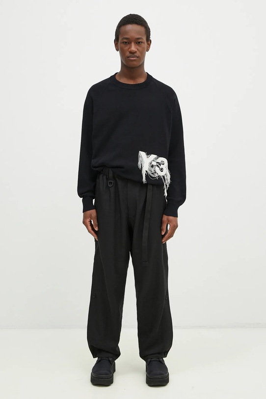 Pulover Y-3 Logo Knit Crew JL8752 crna