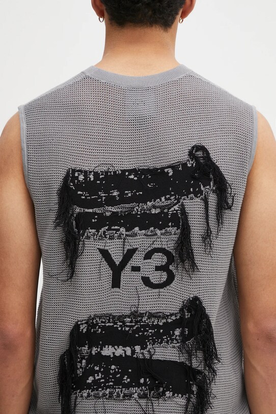Безрукавка Y-3 Graphic Knit Vest сірий JM3237