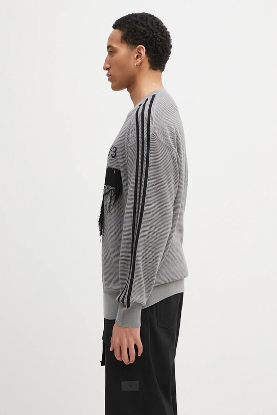 Пуловер Y-3 Graphic Knit Crew JM3238 сив SS25