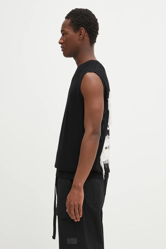 Sveter Y-3 Graphic Knit Vest JN4874 čierna SS25
