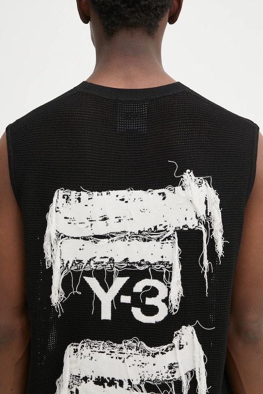Pulover Y-3 Graphic Knit Vest crna JN4874