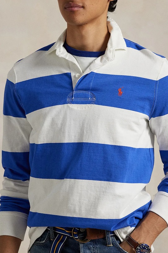 Bavlnený sveter Polo Ralph Lauren Long Sleeve modrá 710900566