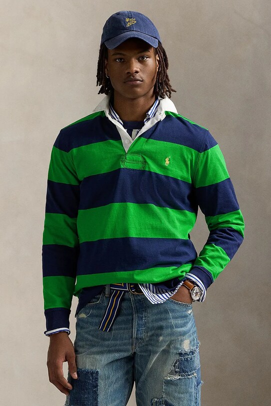 Polo Ralph Lauren cotton jumper Long Sleeve medium thickness navy 710900566
