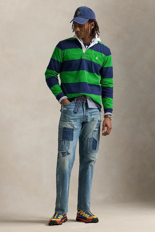 Odjeća Pamučni pulover Polo Ralph Lauren Long Sleeve 710900566 mornarsko plava