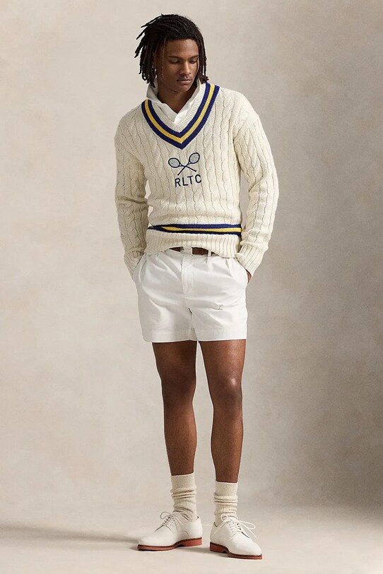 Odzież Polo Ralph Lauren sweter z domieszką kaszmiru Long Sleeve Pullover 710961780 beżowy