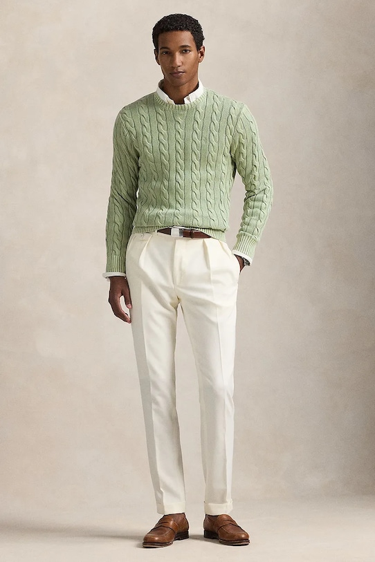 Ruházat Polo Ralph Lauren pamut pulóver Pullover 710965867 zöld