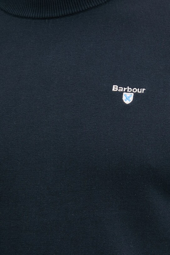 Бавовняний светр Barbour Lingwood Compact Cotton Crew Sweater MKN1643 темно-синій