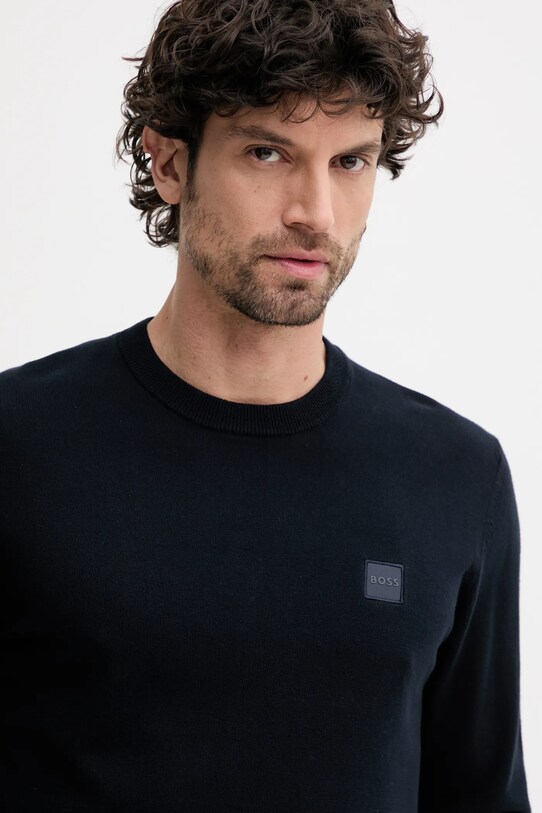 Pulover s primesjo volne BOSS Orange mornarsko modra 50527583