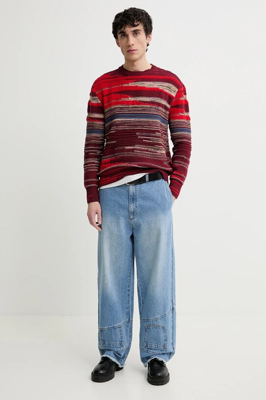 Svetr Desigual LAVA 25SMJF02 burgundské SS25