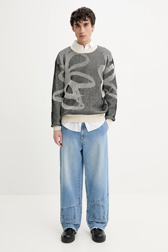 Bavlněný svetr Desigual SALAMANCA 25SMJF08 černá SS25
