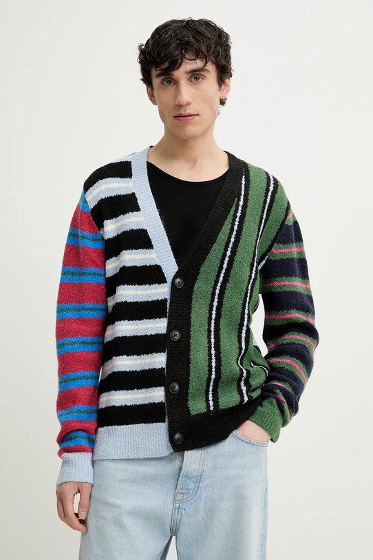 Жилетка с вълна Desigual MIDSTRIPES с вълна черен 25SMJK02