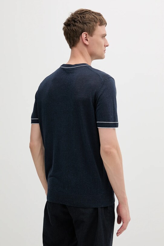 Ρούχα Λευκό μπλουζάκι BOSS 50537639 σκούρο μπλε