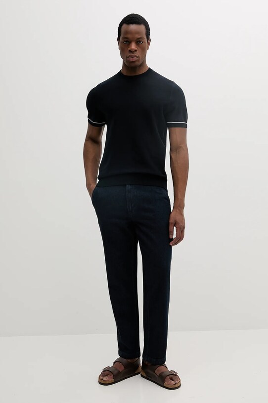 BOSS t-shirt 50537642 granatowy SS25