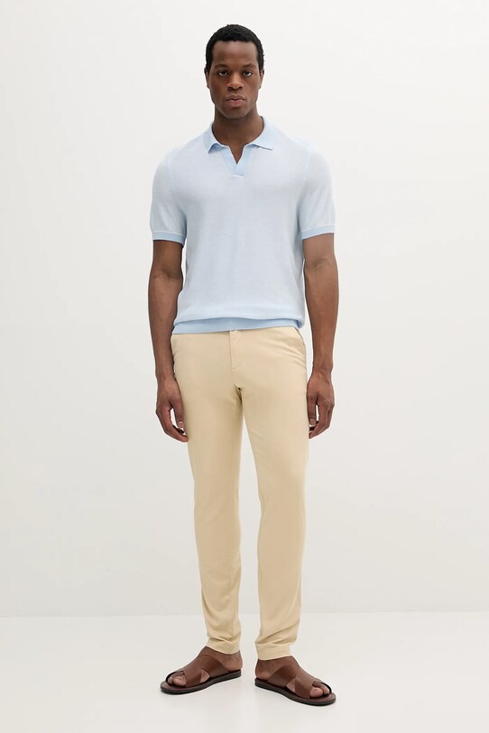 Polo tričko BOSS 50537654 modrá SS25