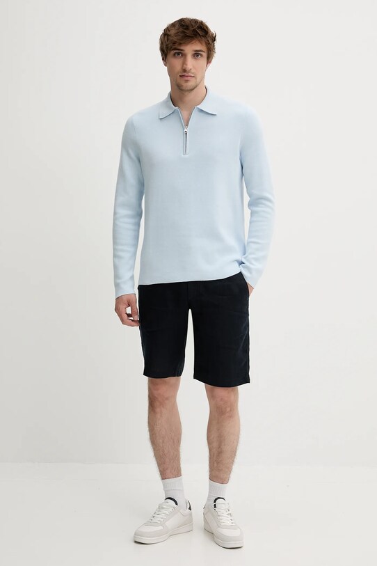 Samsoe Samsoe sweter SAGUNA M25100013 niebieski SS25