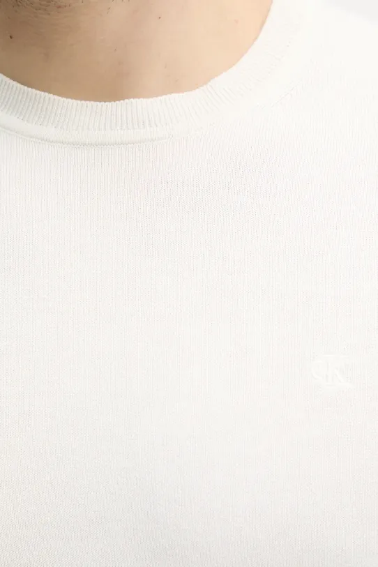 Calvin Klein sweter bawełniany LV040BM343 biały