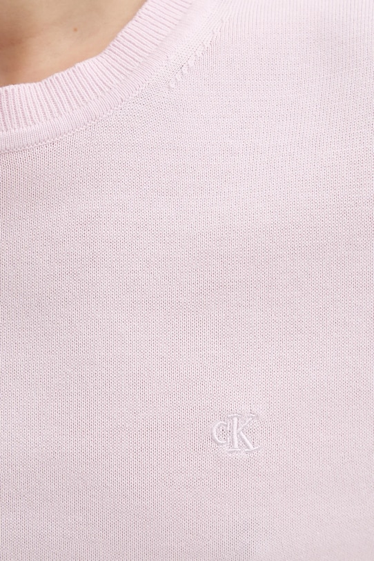 Хлопковый свитер Calvin Klein LV040BM343 розовый