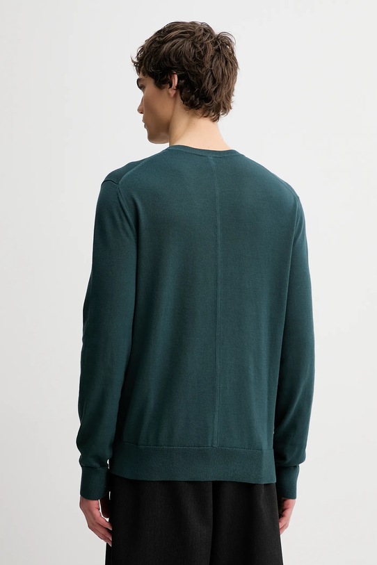 Odzież Calvin Klein sweter bawełniany LV040BM343 turkusowy