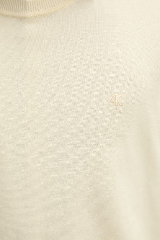 Calvin Klein Πουλόβερ ανδρικό βαμβακερό LV040BM343 κίτρινο