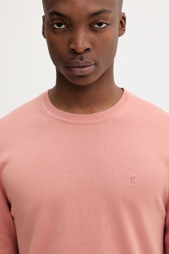 Βαμβακερό πουλόβερ Calvin Klein πορτοκαλί LV040BM343