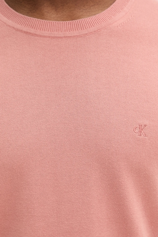 Βαμβακερό πουλόβερ Calvin Klein LV040BM343 πορτοκαλί