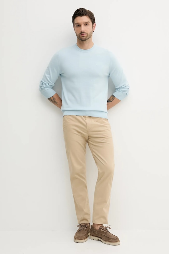 Бавовняний светр Calvin Klein LV040BM343 блакитний AW25