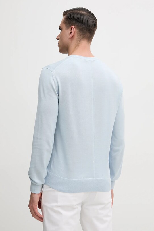 Odzież Calvin Klein sweter bawełniany LV040BM343 niebieski
