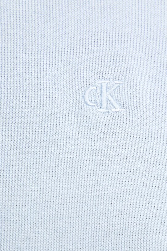 Calvin Klein sweter bawełniany LV040BM343 niebieski