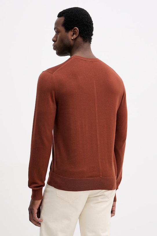 Odzież Calvin Klein sweter bawełniany LV040BM343 pomarańczowy