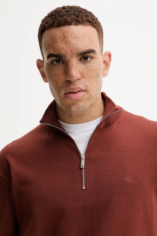 Calvin Klein maglione in cotone arancione LV040BM343
